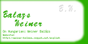 balazs weiner business card